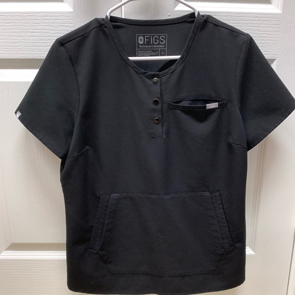 Figs Tops - Limited edition black FIGS scrub top size small